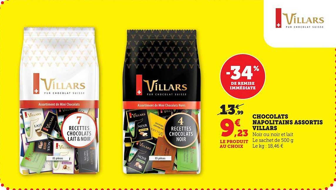 CHOCOLATS NAPOLITAINS ASSORTIS VILLARS