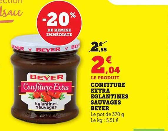 Confiture Extra Eglantines Sauvages Beyer