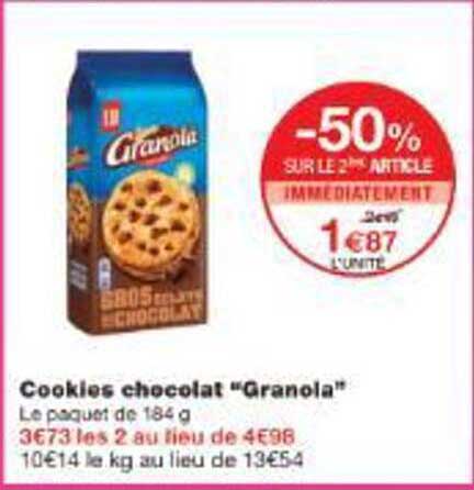 Cookies chocolat "Granola"