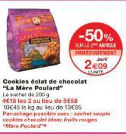 Cookies éclat de chocolat "La Mère Poulard"