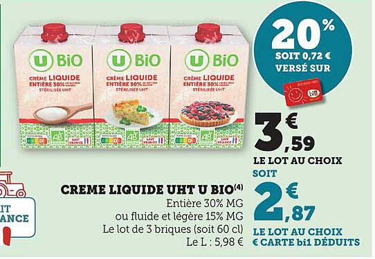 CREME LIQUIDE UHT U BIO