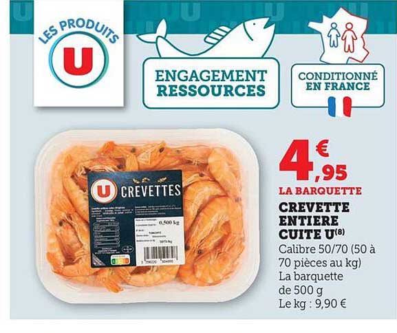 CREVETTE ENTIÈRE CUITE U(8)