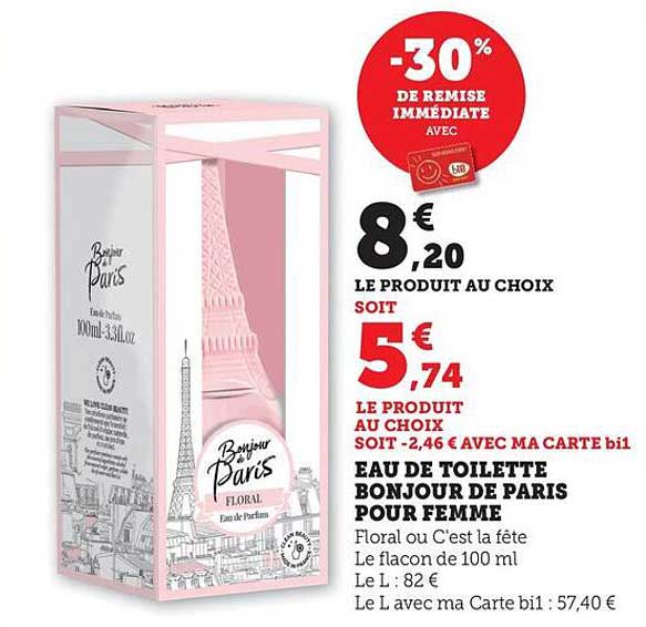 EAU DE TOILETTE BONJOUR DE PARIS POUR FEMME