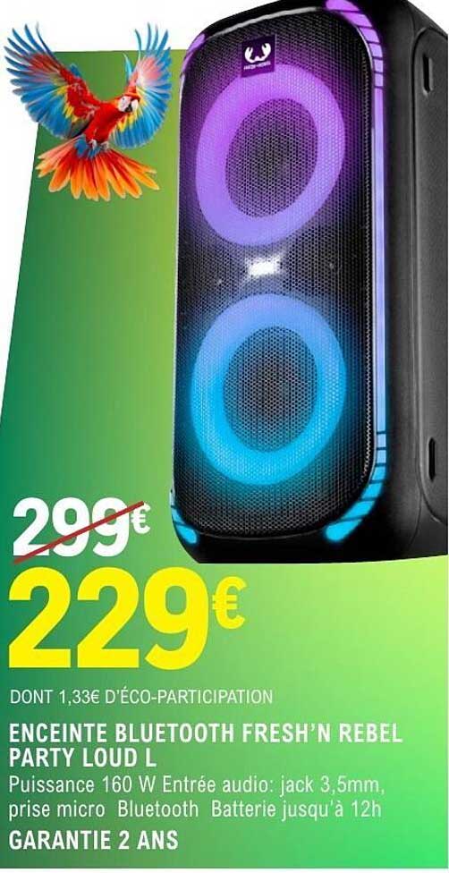 ENCEINTE BLUETOOTH FRESH’N REBEL PARTY LOUD L
