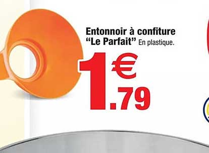 Entonnoir à confiture "Le Parfait" En plastique.