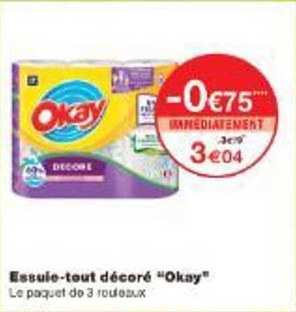 Essuie-tout décoré "Okay"