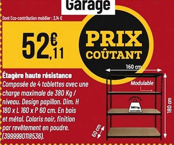 Étagère haute résistance