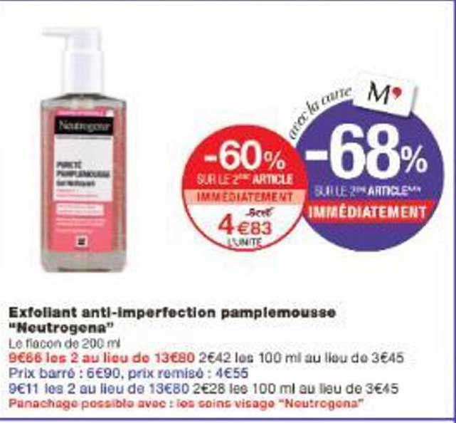 Exfoliant anti-imperfection pamplemousse “Neutrogena”