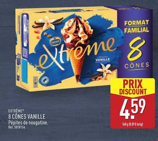 EXTRÊME® 8 CÔNES VANILLE