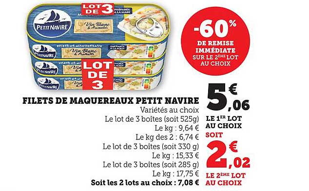 FILETS DE MAQUEREAUX PETIT NAVIRE