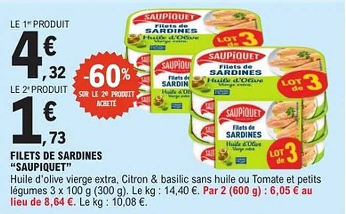 FILETS DE SARDINES "SAUPIQUET"