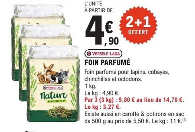 Foin parfumé pour lapins, cobayes, chinchillas et octodons