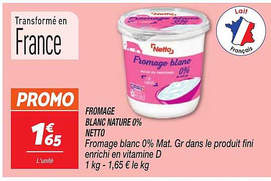FROMAGE BLANC NATURE 0% NETTO