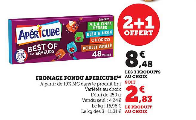FROMAGE FONDU APERICUBE