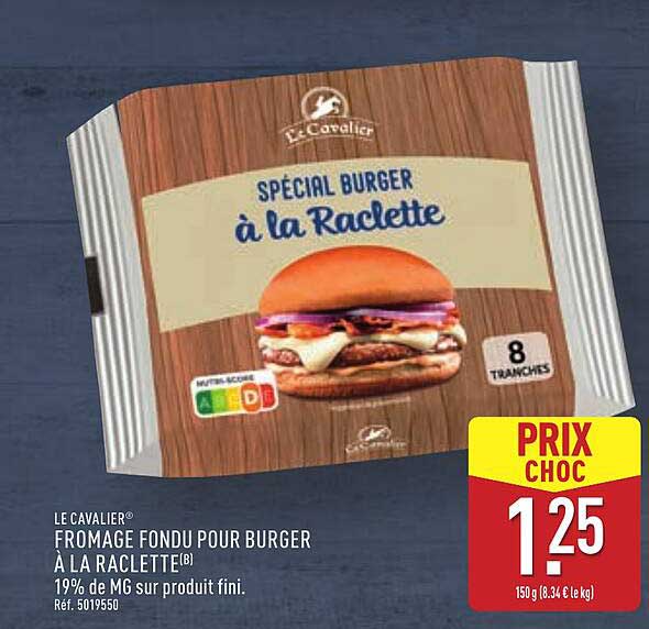 FROMAGE FONDU POUR BURGER À LA RACLETTE
