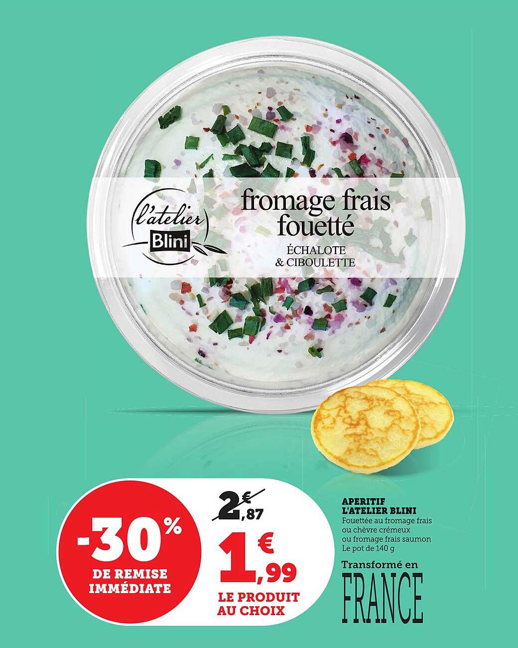 fromage frais fouetté ÉCHALOTE & CIBOULETTE