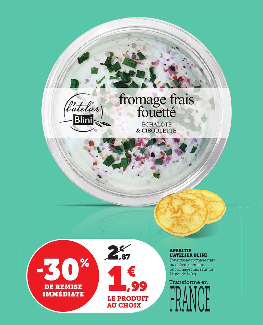 fromage frais fouetté ÉCHALOTE & CIBOULETTE