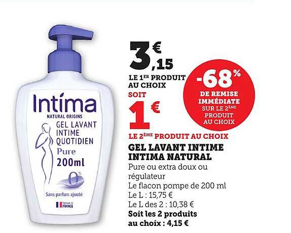 GEL LAVANT INTIME INTIMA NATURAL