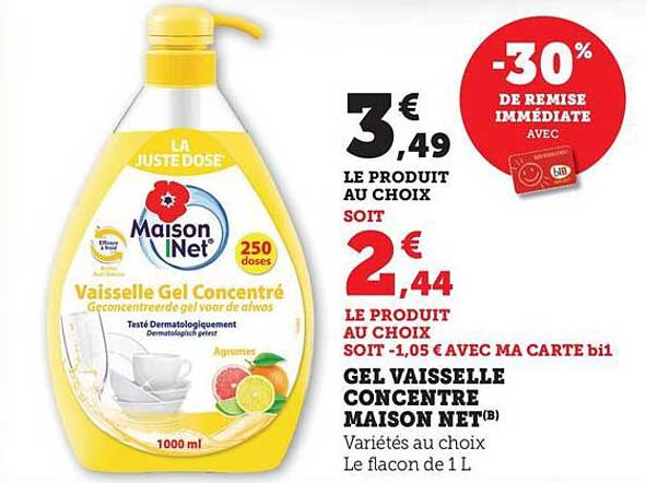 GEL VAISSELLE CONCENTRÉ MAISON NET(B)