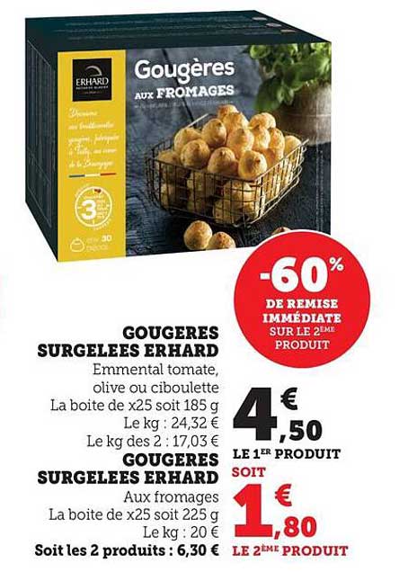 Gougères surgelées Erhard