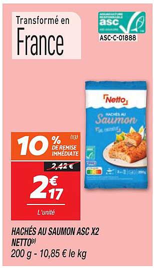 HACHÉS AU SAUMON ASC X2 NETTO