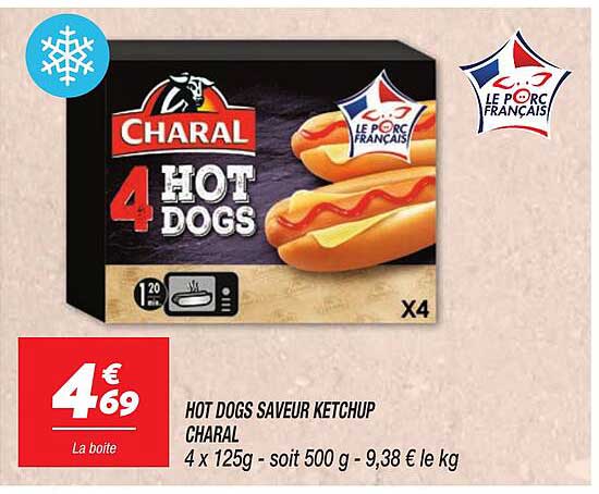 HOT DOGS SAVEUR KETCHUP CHARAL