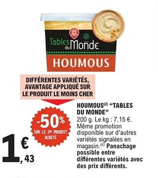 HOUMOUS "TABLES DU MONDE"