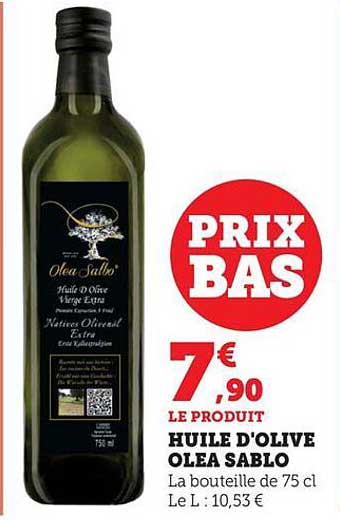 HUILE D'OLIVE OLEA SABLO