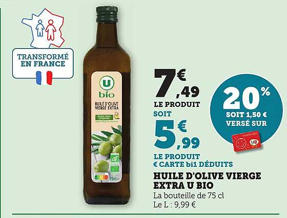 HUILE D'OLIVE VIERGE EXTRA U BIO