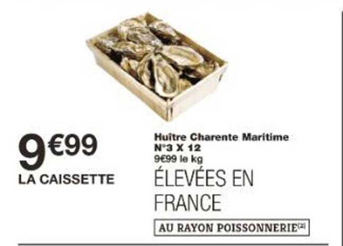 Huître Charente Maritime N°3 X 12