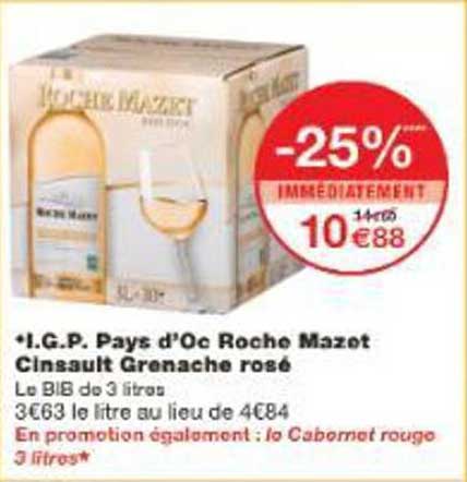 I.G.P. Pays d’Oc Roche Mazet Cinsault Grenache rosé