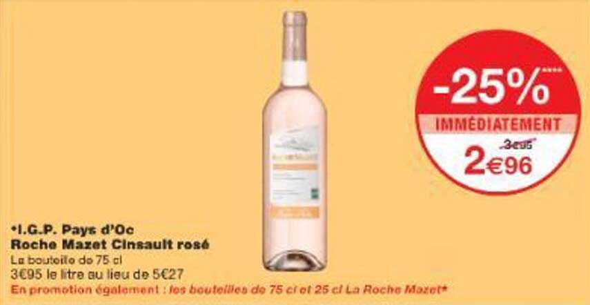 I.G.P. Pays d'Oc Roche Mazet Cinsault rosé