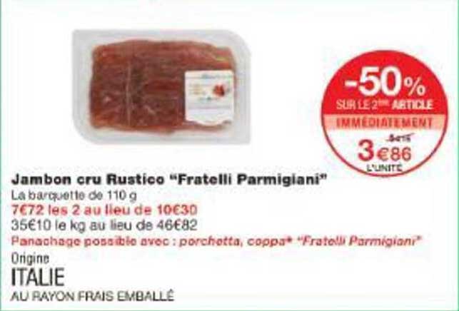 Jambon cru Rustico “Fratelli Parmigiani”