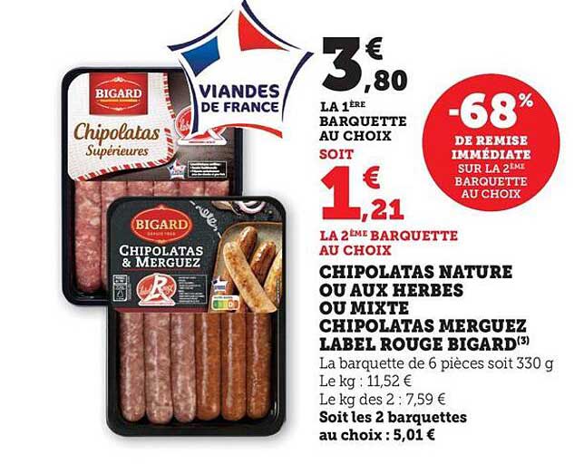 LA 1ÈRE BARQUETTE AU CHOIX 3€ - LA 2ÈME BARQUETTE AU CHOIX 1€21