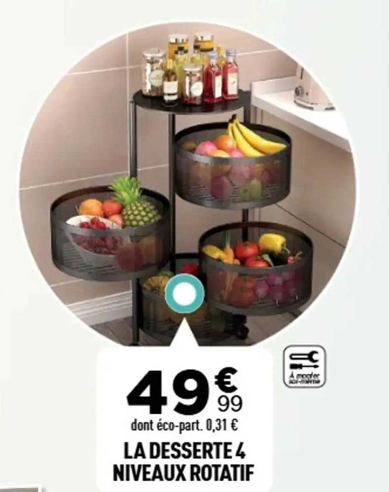 LA DESSERTE 4 NIVEAUX ROTATIF