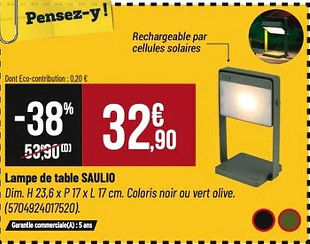 Lampe de table SAULIO