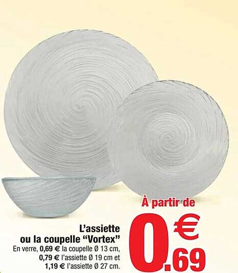 L’assiette ou la coupelle “Vortex”