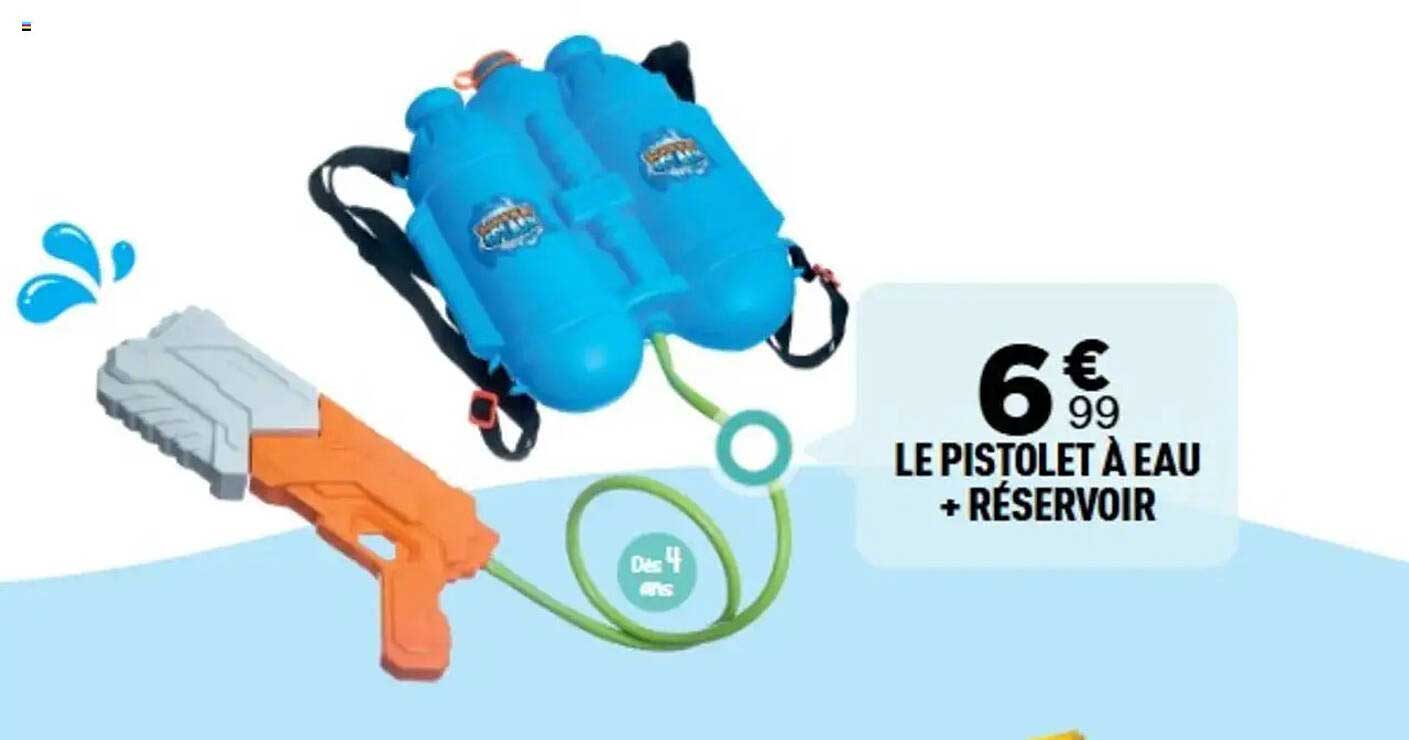 LE PISTOLET À EAU + RÉSERVOIR