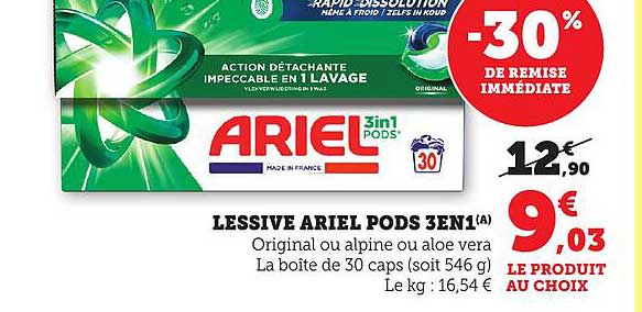 LESSIVE ARIEL PODS 3EN1
