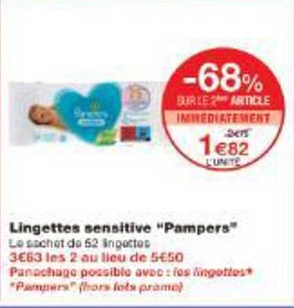 Lingettes sensitive "Pampers"