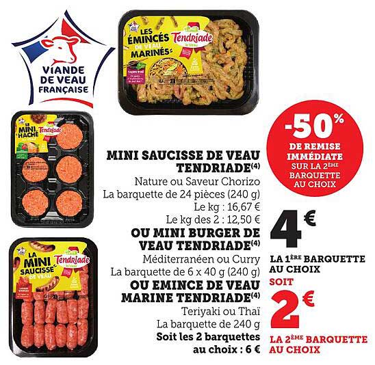 MINI SAUCISSE DE VEAU TENDRIADE