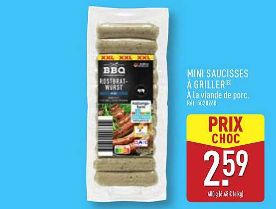 MINI SAUCISSES À GRILLER(B)