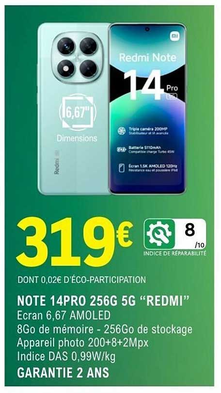 NOTE 14PRO 256G 5G "REDMI"