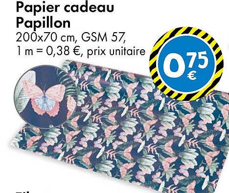 Papier cadeau Papillon