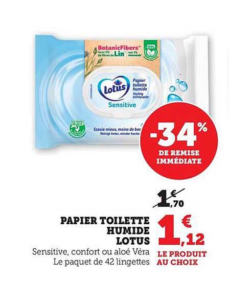 PAPIER TOILETTE HUMIDE LOTUS