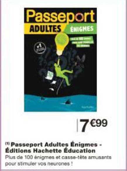 Passeport Adultes Énigmes - Éditions Hachette Éducation