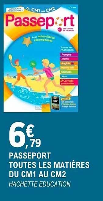 PASSPORT TOUTES LES MATIÈRES DU CM1 AU CM2