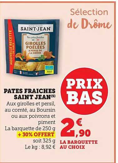 PATES FRAICHES SAINT JEAN