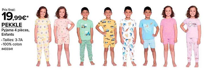 PEKKLE Pyjama 4 pièces, Enfants