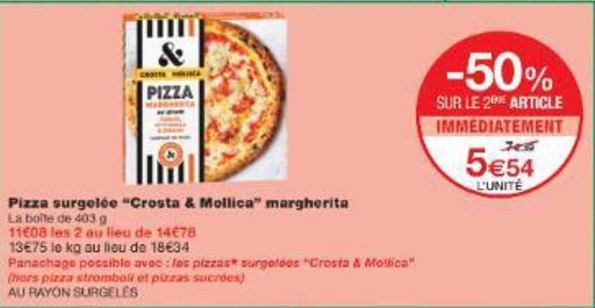 Pizza surgelée "Crosta & Mollica" margherita